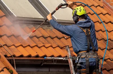 Démoussage et hydrofuge de toiture à Sauret-Besserve